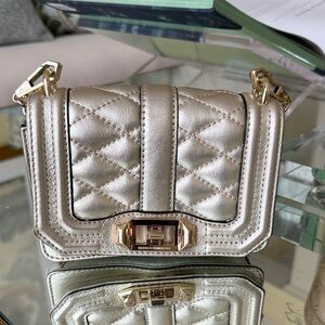 Quilted Metallic Shoulder Bag
